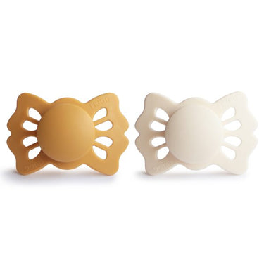 FRIGG Lucky Silicone Pacifier, Honey/Cream